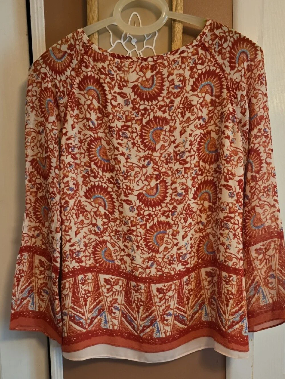 Tory Burch Danica Silk Paisley Tassel-Tie Boho Tunic